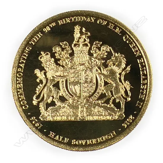 A 2016 gold half sovereign,