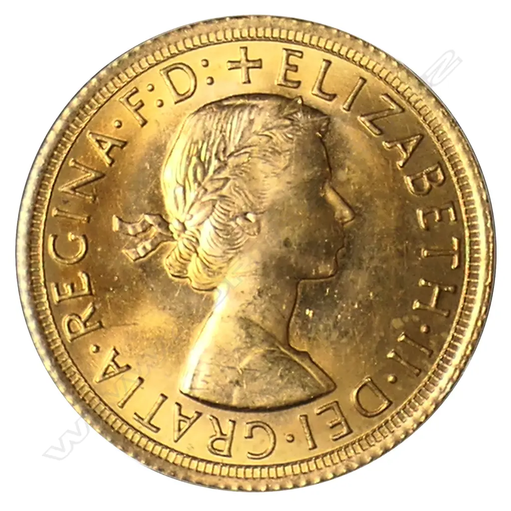A 1966 gold sovereign, Image 1++