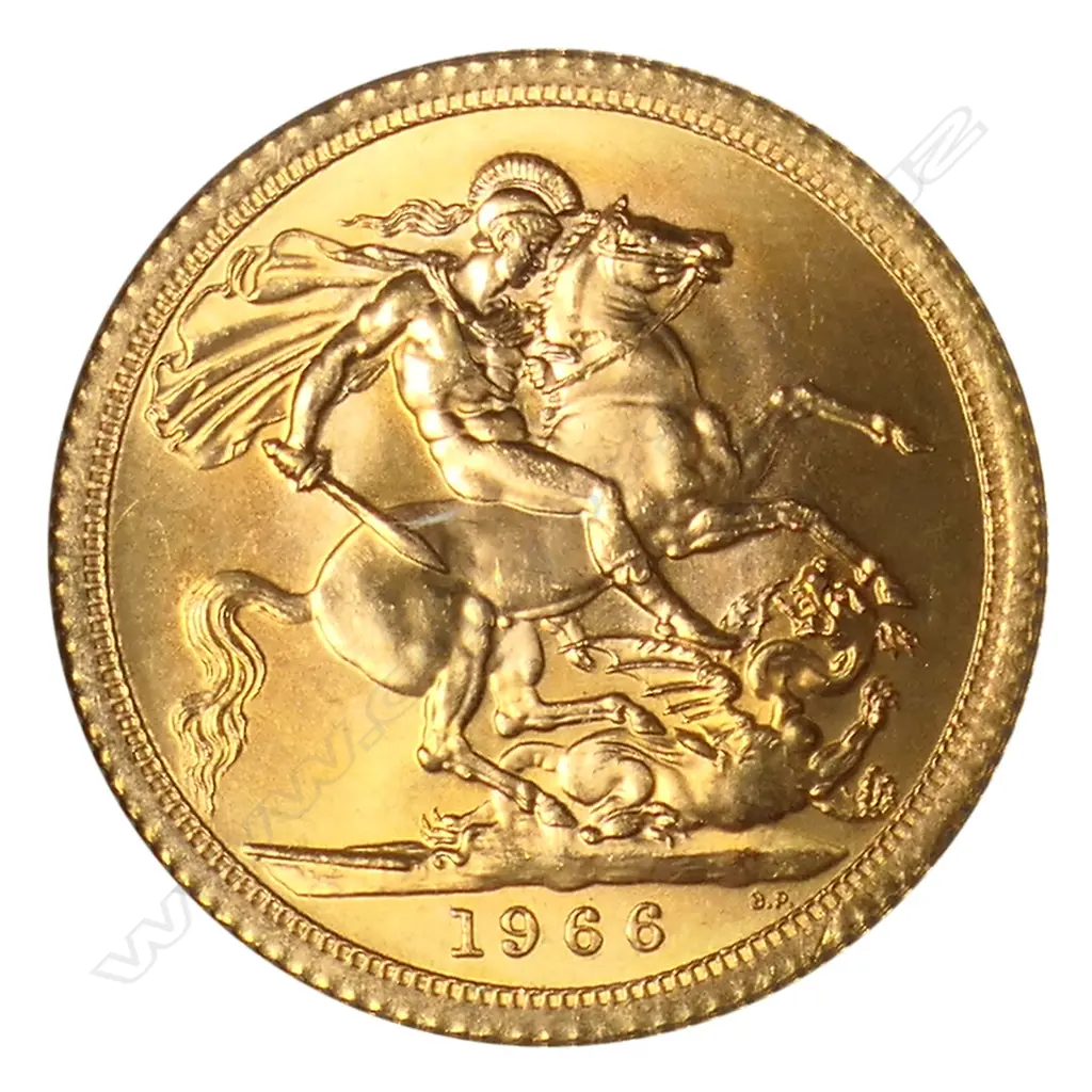 A 1966 gold sovereign, Image 1++