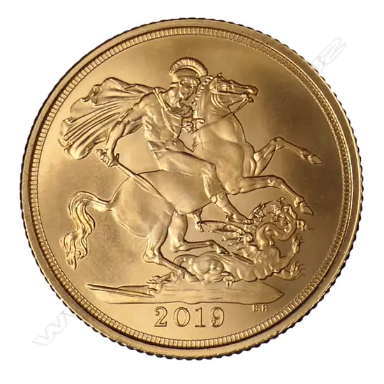 A 2019 gold full sovereign,