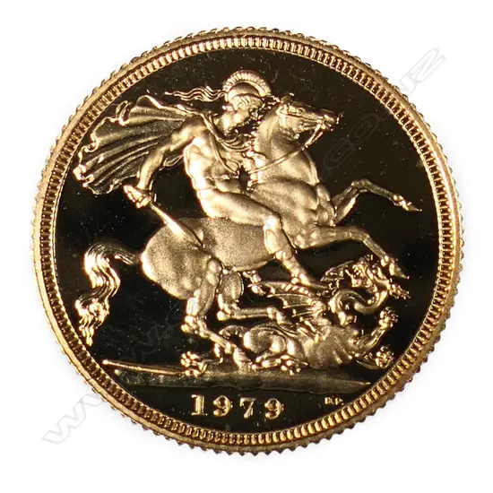 A 1979 gold full sovereign proof gold coin,