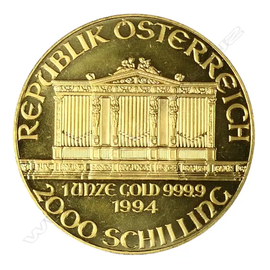 An Austrian 1994 2000 shilling .9999 gold coin,