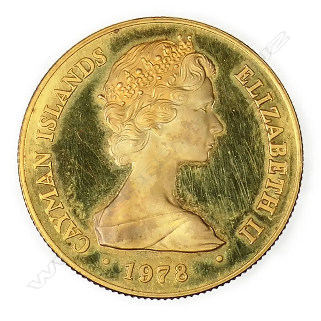 A 1976 Cayman Islands fifty dollar gold coin, Image 1++