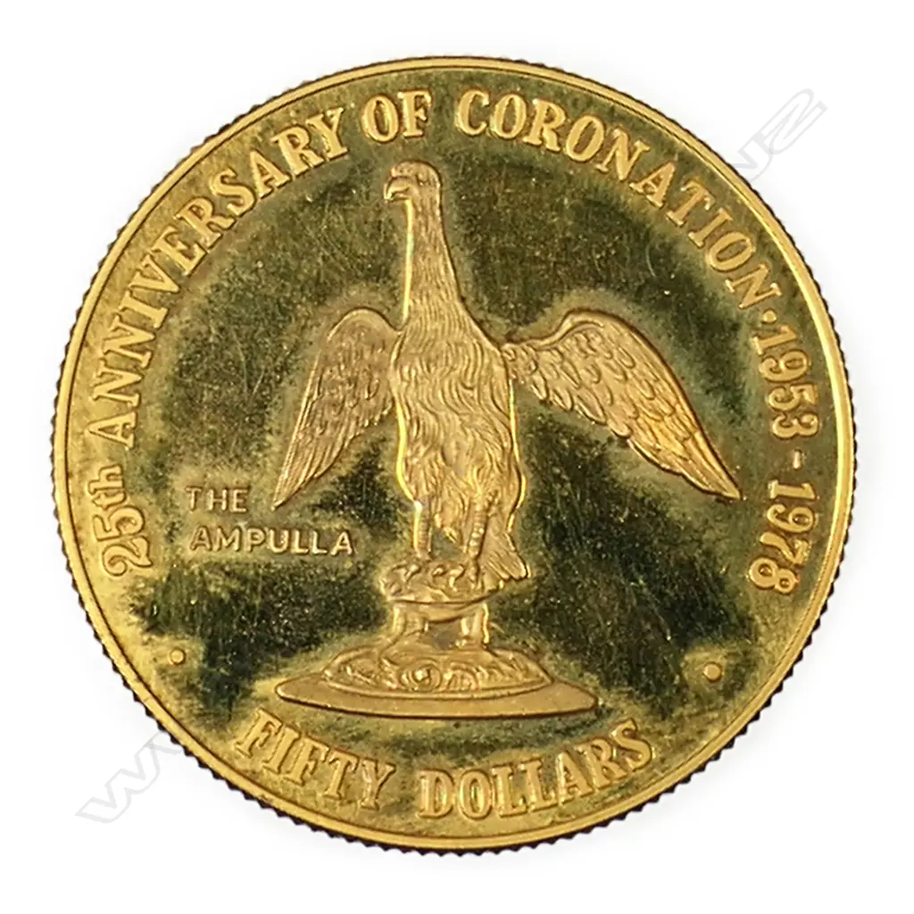 A 1976 Cayman Islands fifty dollar gold coin, Image 1++