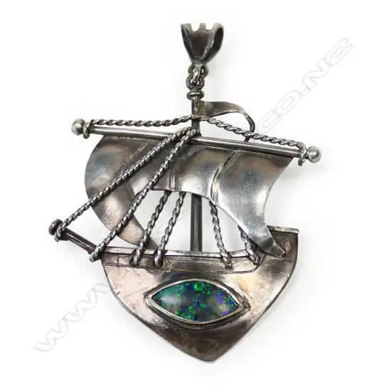 A New Zealand silver Louis Augustus Ogier (1869-1950) Arts and Crafts Pendant,