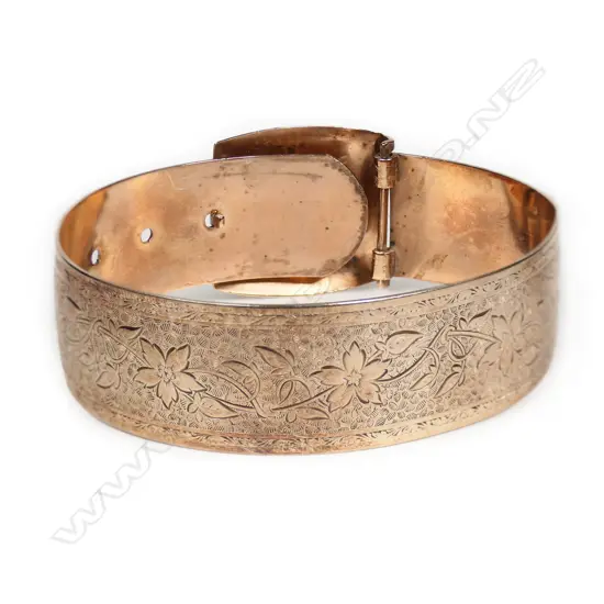 VICTORIAN  ROSE GOLD PLATED CUFF BANGLE 29gm