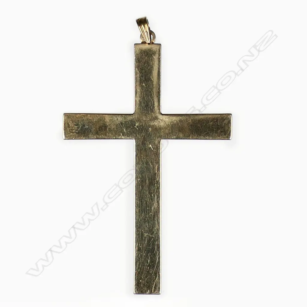 A14ct yellow gold cross pendant, Image 1++