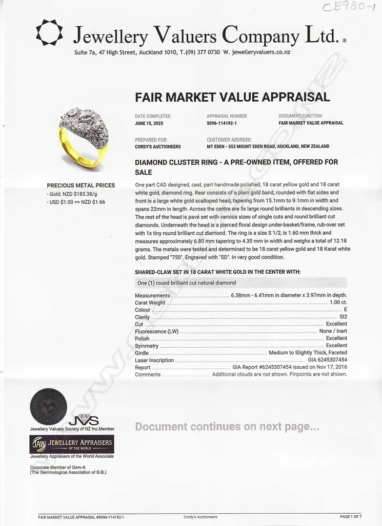 An impressive 18ct white and yellow gold and diamond dress ring, Image 1++