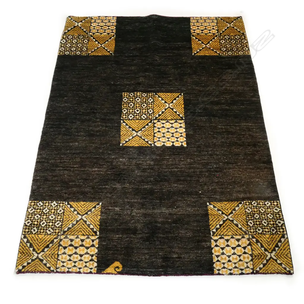 A Hundertwasser-designed hand-knotted Gabbeh rug, Image 1++