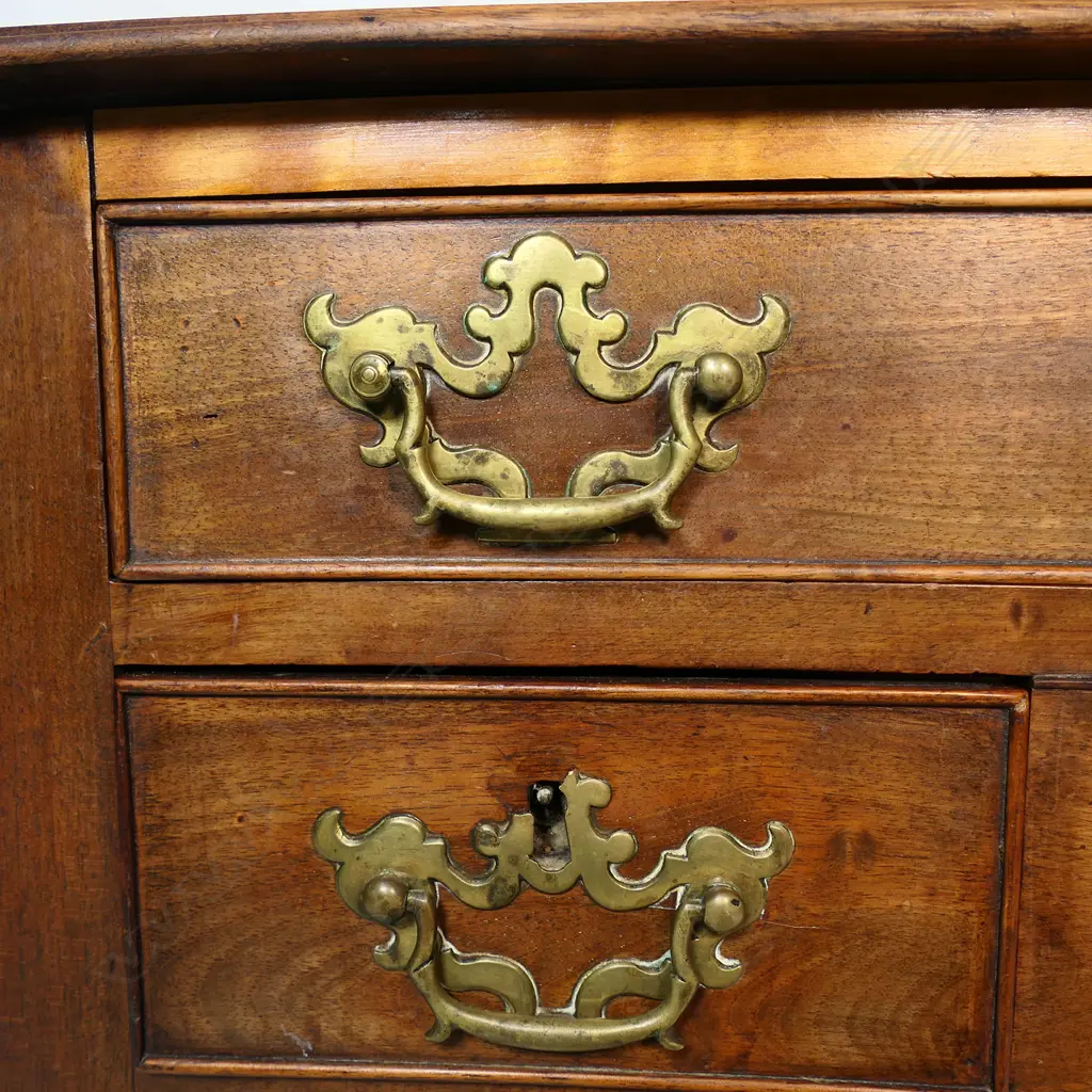 A George II and later walnut lowboy, Image 1++
