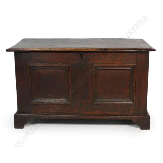 A small proportion Georgian oak coffer,