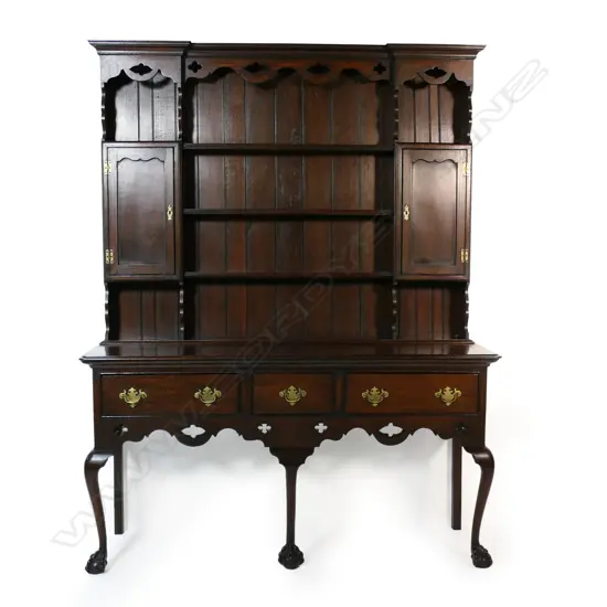 An oak Georgian style Welsh dresser,