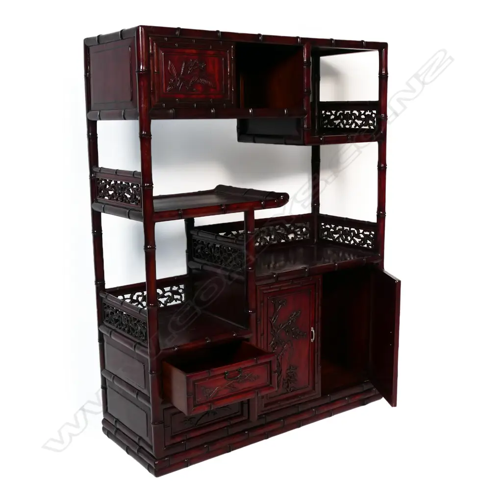 A Chinese rosewood display unit, Image 1++