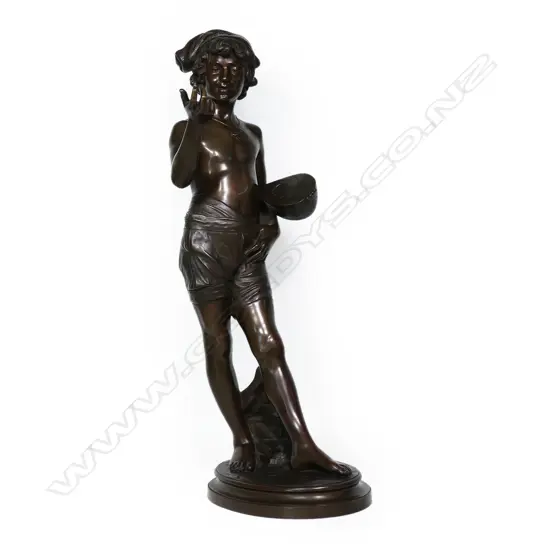 Alphonse de Tombay (Belgium 1843-1918) large bronze figure 'Improvisateur',