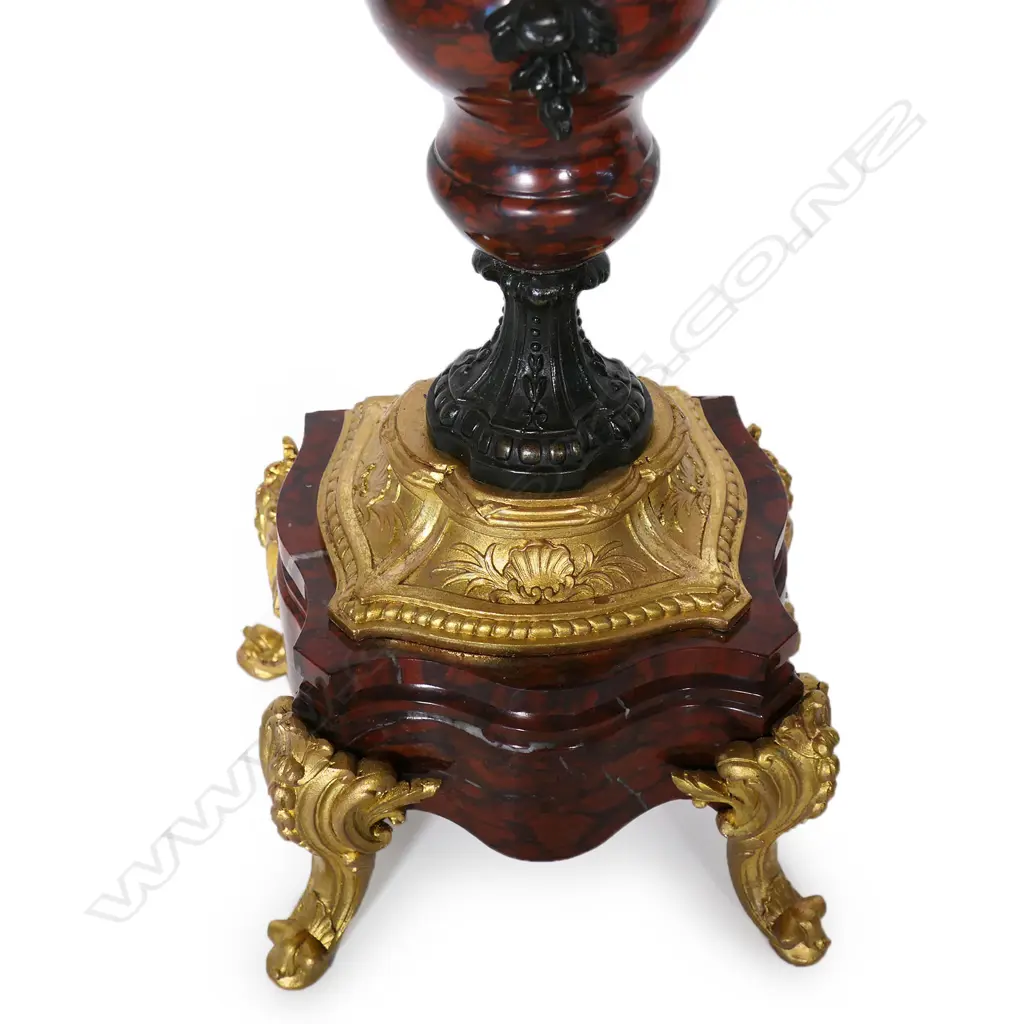 A pair of 19thC French Napolean III period ormolu and marble candelabra, Image 1++