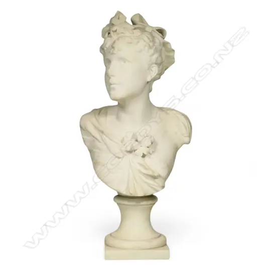 An early 1900s alabaster bust,