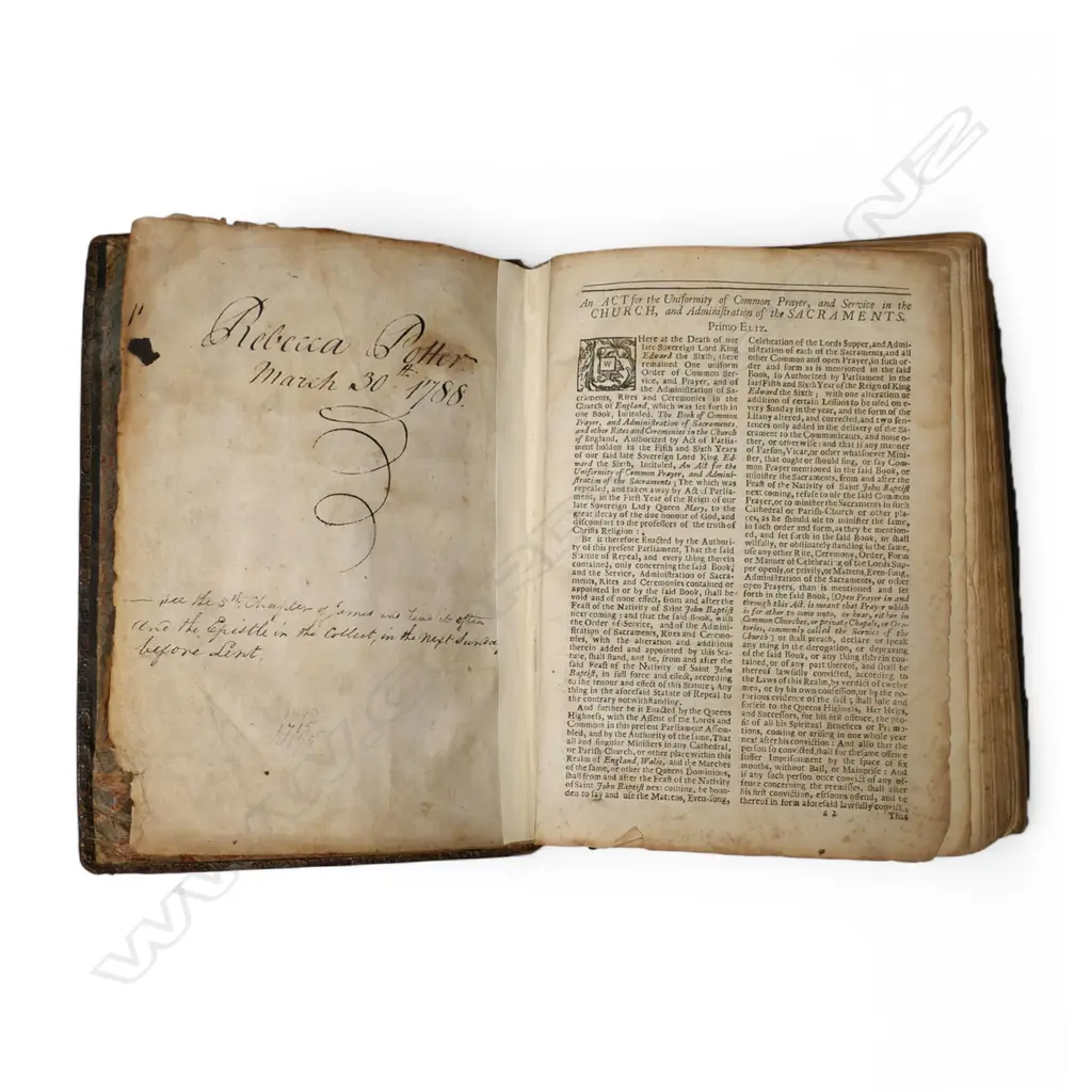 An 18thC Church of England Book of Common Prayer, Image 1++