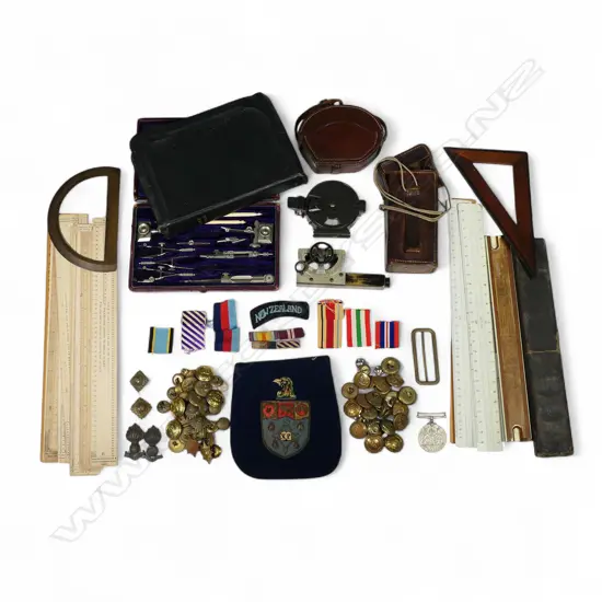 A collection of navigational instruments and ephemera from the estate collection of noted New Zealand WWII pilot - Alan Peart,