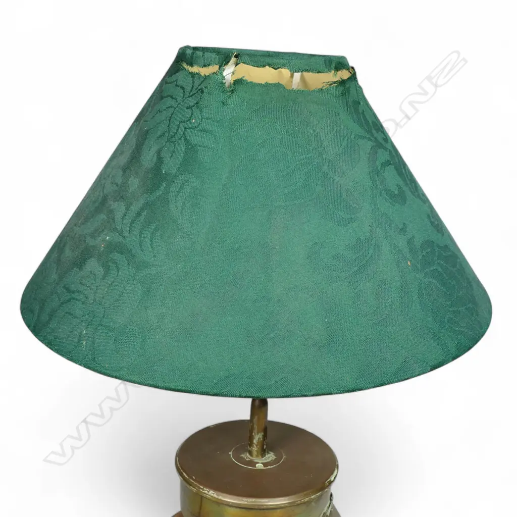 Two WW1 trench art brass large shell case Persian decorated lidded canisters, Image 1++