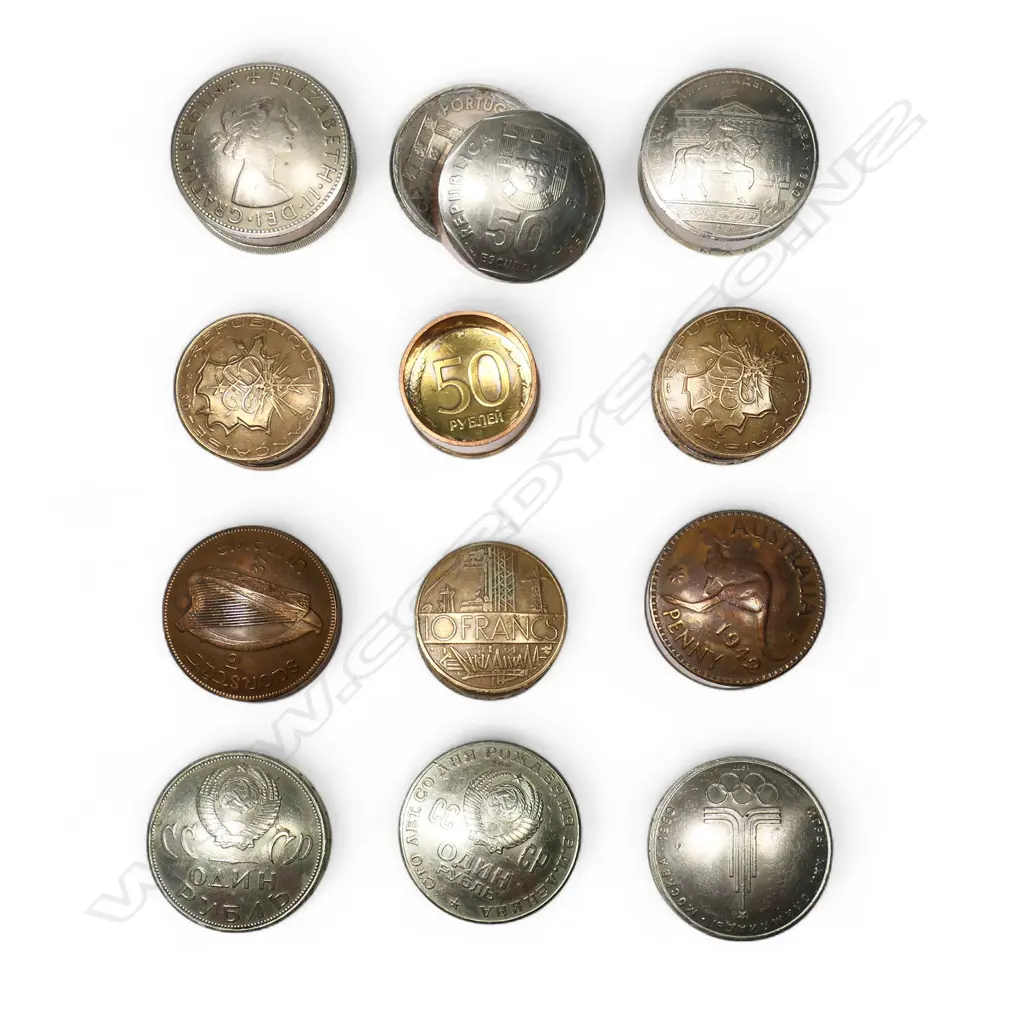 A collection of 12 various trench art style modified coin boxes, Image 1++