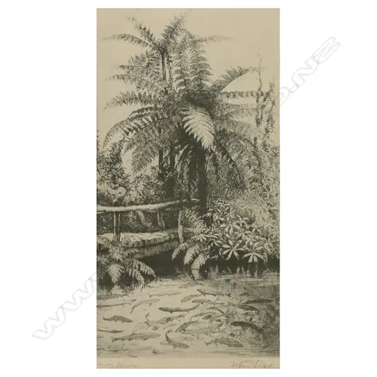 A Trevor Lloyd etching,