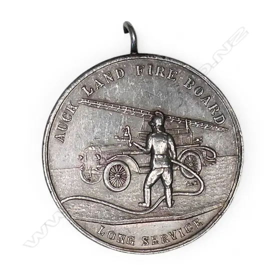 Adolph Kohn 'Auckland Fire Board' medal to R.H.A. Bernard,