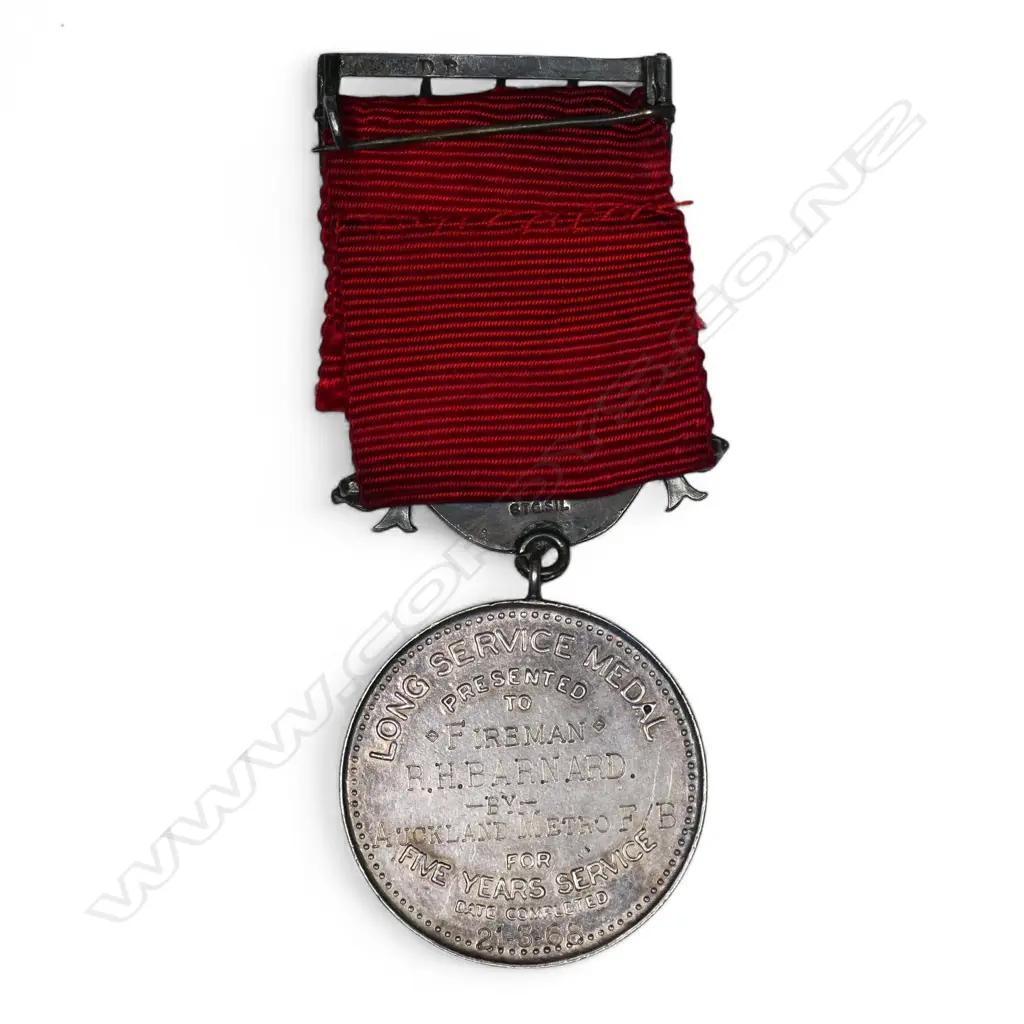 David Butcher UFBA medal to R.H.A. Bernard (Auckland Metro), Image 1++