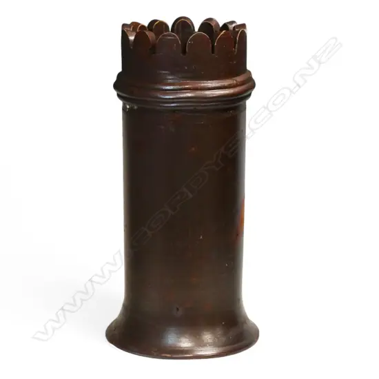 A 'Carder Bros. & Co. Ponsonby Auckland' NZ colonial salt glazed 'rook' chimney pot,