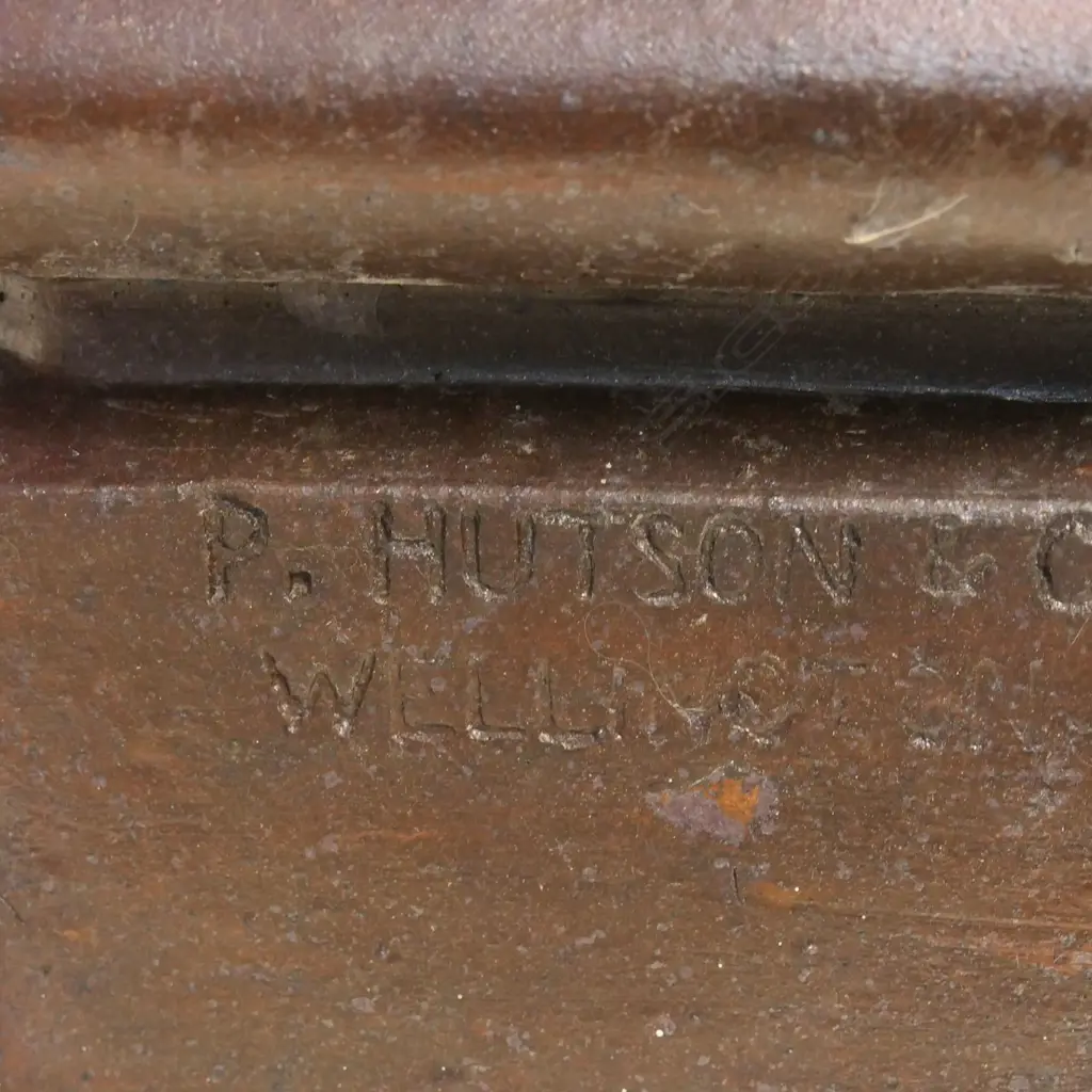 A 'P. Hutson Wellington' NZ colonial salt glaze chimney pot, Image 1++