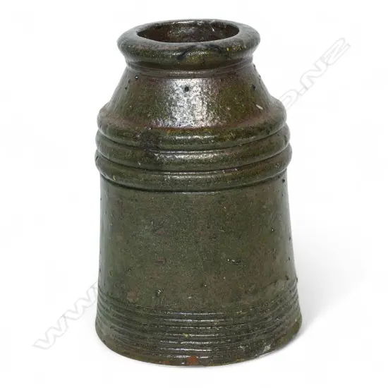 A small NZ colonial salt glaze chimney pot,