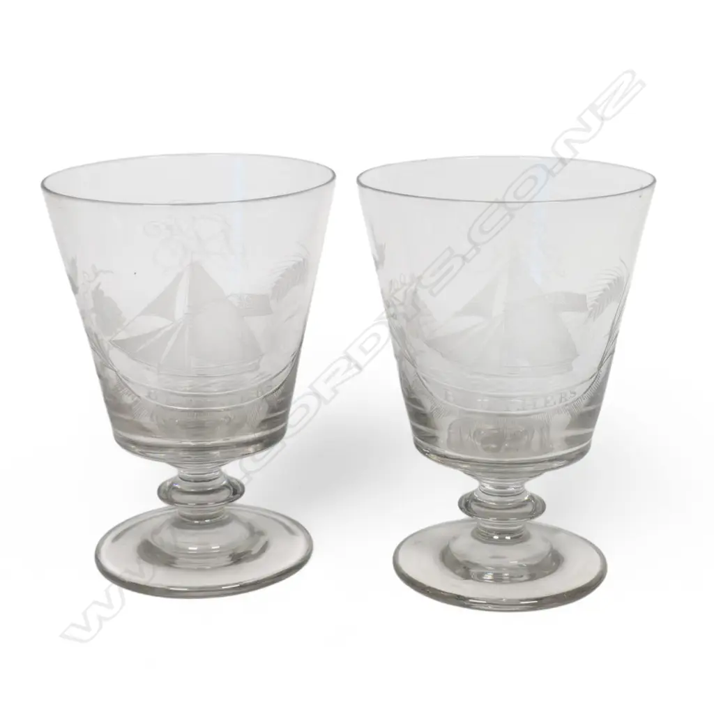 A pair of early 19thC rummers, Image 1++