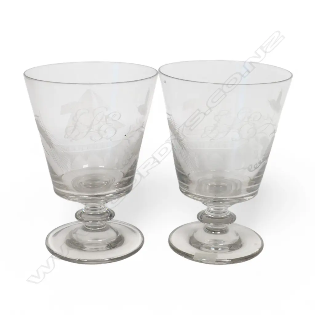 A pair of early 19thC rummers, Image 1++