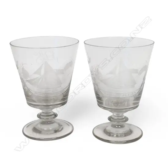 A pair of early 19thC rummers,