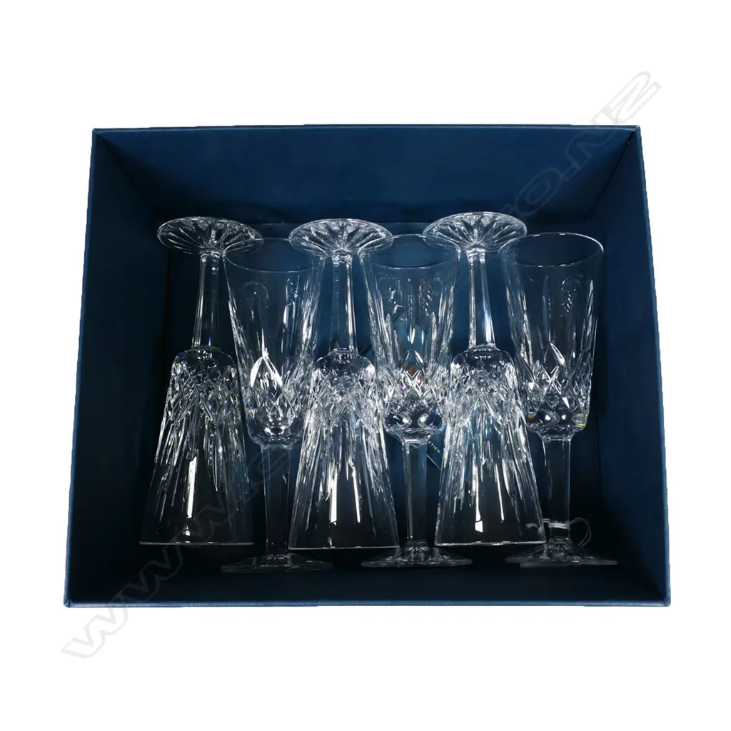 Six Waterford champagne flutes, Image 1++