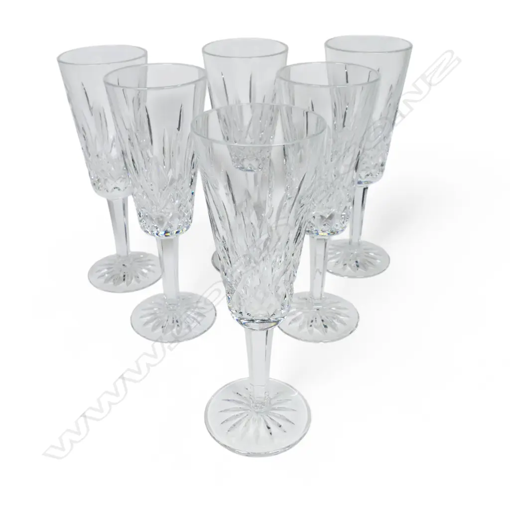 Six Waterford champagne flutes, Image 1++