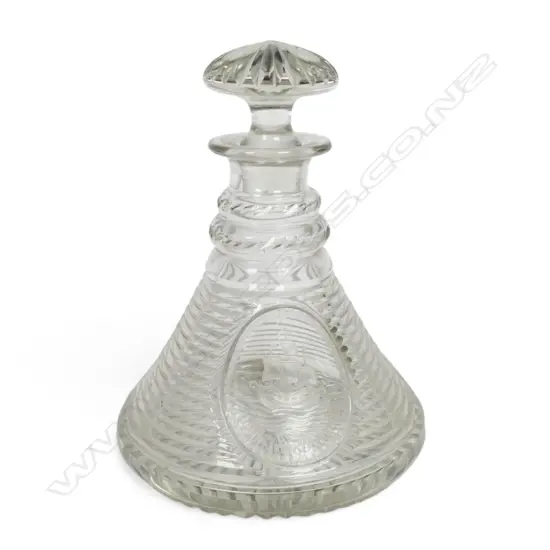 A crystal ship's decanter,