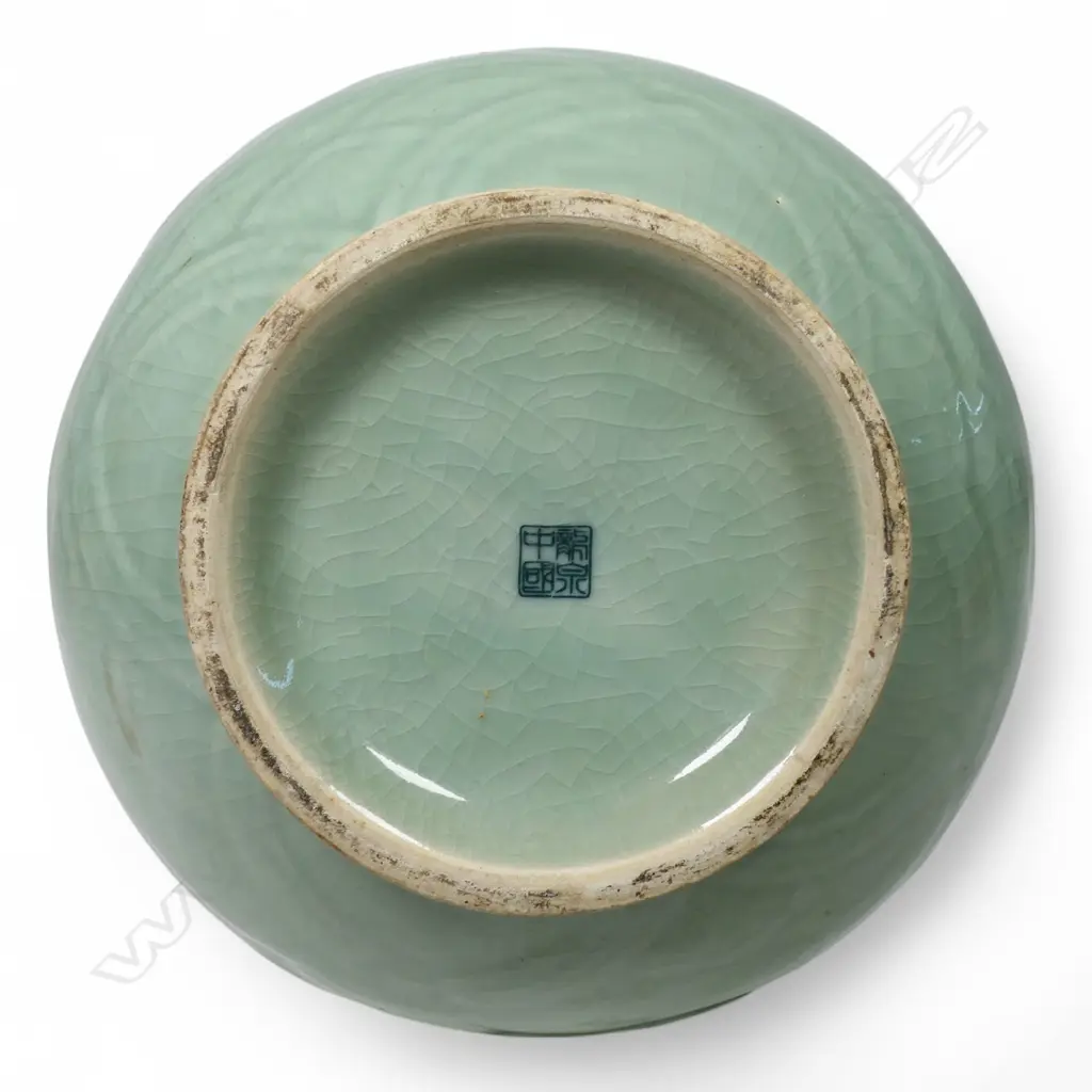 A large Chinese celadon glazed baluster vase, Image 1++