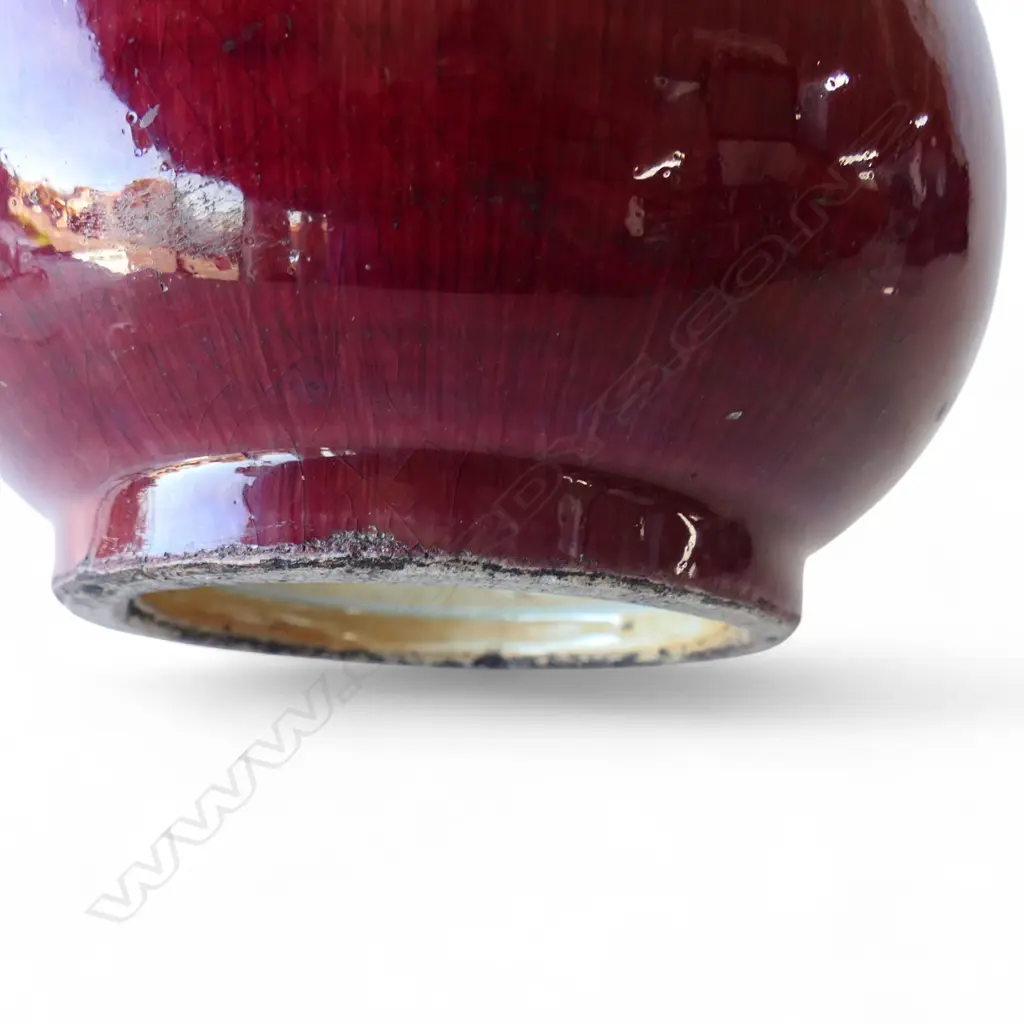 An old Chinese sang de boeuf glazed bottle vase, Image 1++