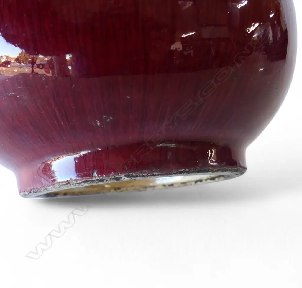 An old Chinese sang de boeuf glazed bottle vase, Image 1++