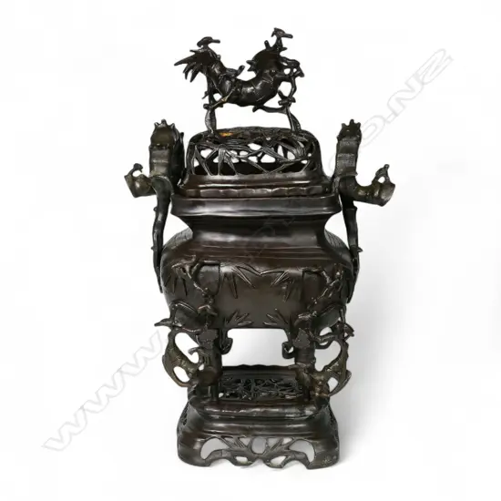 A Meiji period bronze koro (censor),