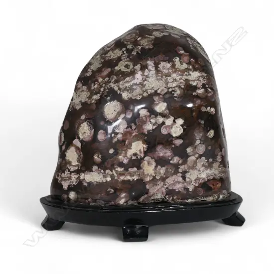 Vintage Japanese suikseki bonseki plum blossom (Nishiki stone) scholars rock,