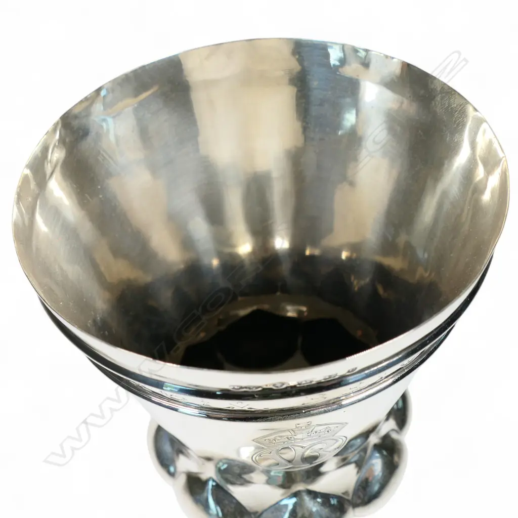 A large impressive Victorian silver Masonic goblet, Image 1++