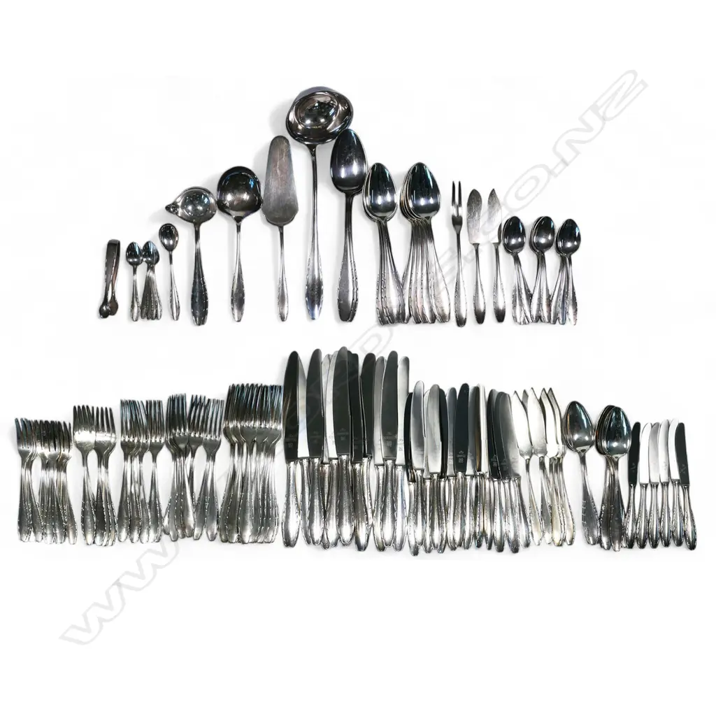 An extensive WMF Nirosta silver plate cutlery set (mostly twelve-place), Image 1++