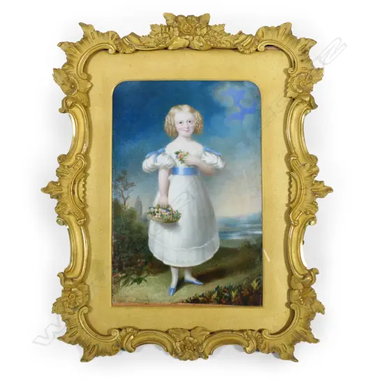 Attributed Emanuel Teter (born in Salzburg c.1780) fine 19thC hand-painted oil on ivory of Miss Grace Rose,