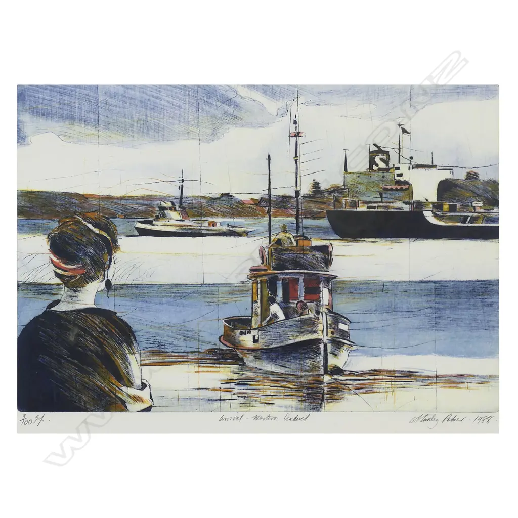 Stanley Palmer (NZ 1936-) 'Arrival - Western Viaduct', Image 1++