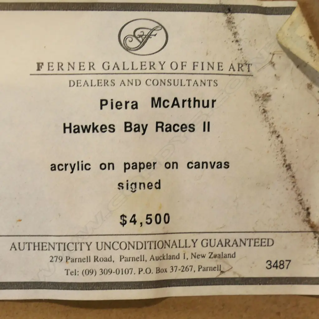 Piera McArthur (1929-) 'Hawkes Bay Races', Image 1++