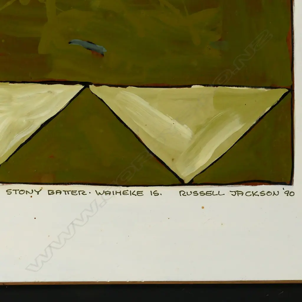 Russell Jackson (1947-) 'Stony Batter, Waiheke Is', Image 1++