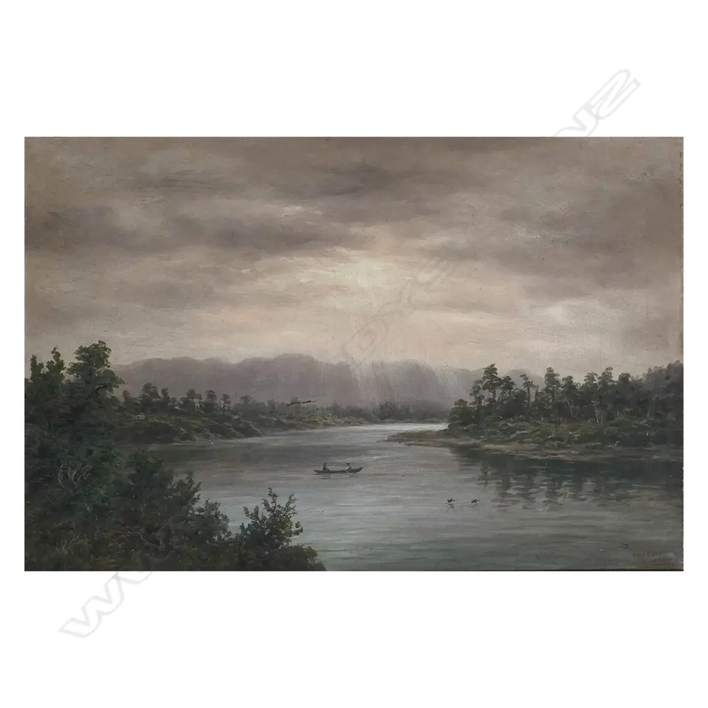 William George Baker (NZ 1864-1929) 'Grey River', Image 1++