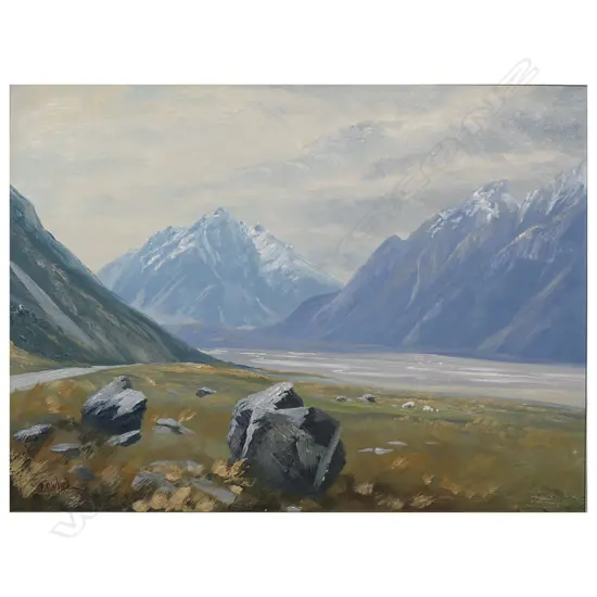 Jonathan White (NZ1939-) 'Malte Brun Southern Alps',