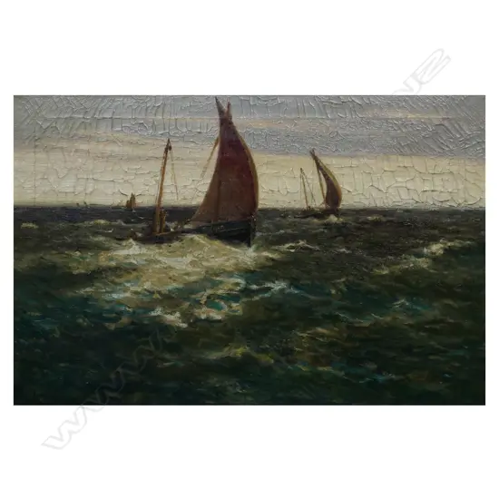 Charles Napier Hemy R.A.(1841-1917) untitled Cornish fishing boats